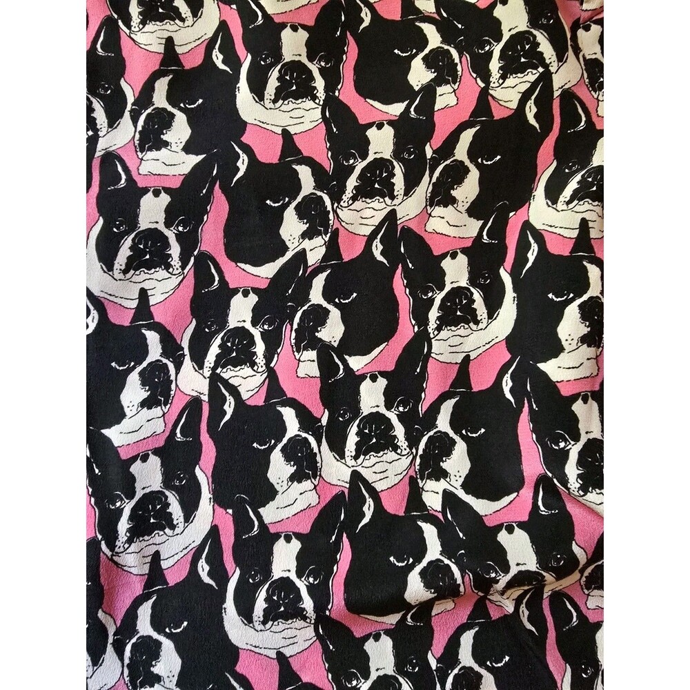GUCCI Silk French Bulldog Pants Women's size EU 38, US MEDIUM, Pink Multicolor - Picture 4 of 16